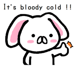 Winter of lop-eared rabbit TAREMIN ! sticker #9381352