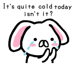 Winter of lop-eared rabbit TAREMIN ! sticker #9381353