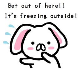 Winter of lop-eared rabbit TAREMIN ! sticker #9381354