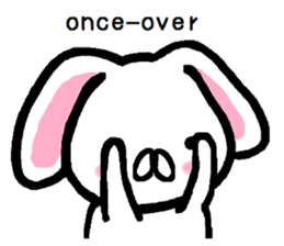 Winter of lop-eared rabbit TAREMIN ! sticker #9381355