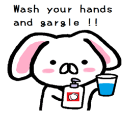 Winter of lop-eared rabbit TAREMIN ! sticker #9381356