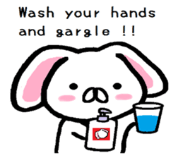 Winter of lop-eared rabbit TAREMIN ! sticker #9381356