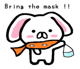 Winter of lop-eared rabbit TAREMIN ! sticker #9381357