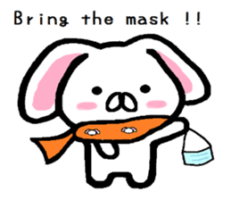 Winter of lop-eared rabbit TAREMIN ! sticker #9381357