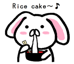 Winter of lop-eared rabbit TAREMIN ! sticker #9381362