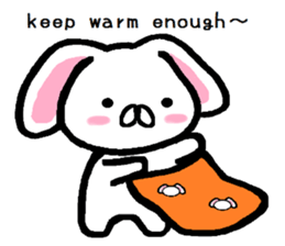 Winter of lop-eared rabbit TAREMIN ! sticker #9381364