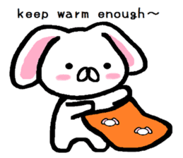 Winter of lop-eared rabbit TAREMIN ! sticker #9381364