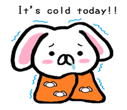 Winter of lop-eared rabbit TAREMIN ! sticker #9381365