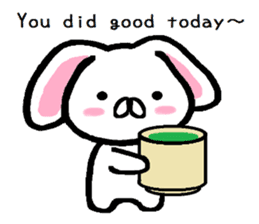 Winter of lop-eared rabbit TAREMIN ! sticker #9381367