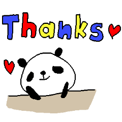 English color font panda stickers.