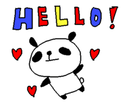 English color font panda stickers. sticker #9382584