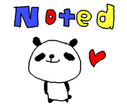 English color font panda stickers. sticker #9382585