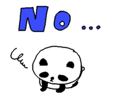 English color font panda stickers. sticker #9382588