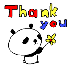 English color font panda stickers. sticker #9382590