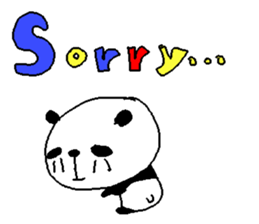 English color font panda stickers. sticker #9382591