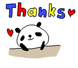 English color font panda stickers. sticker #9382594