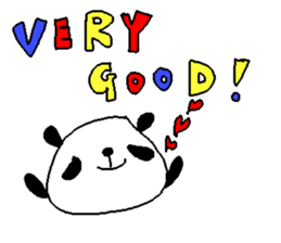 English color font panda stickers. sticker #9382595