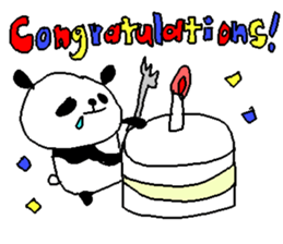 English color font panda stickers. sticker #9382596