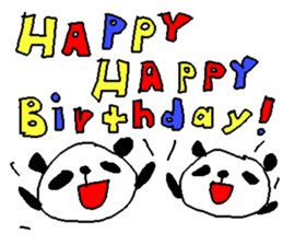 English color font panda stickers. sticker #9382597