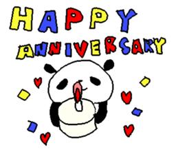 English color font panda stickers. sticker #9382598