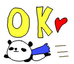 English color font panda stickers. sticker #9382600