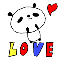 English color font panda stickers. sticker #9382602