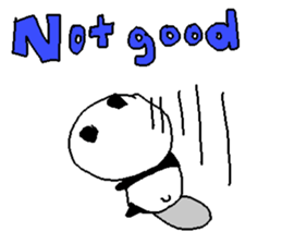 English color font panda stickers. sticker #9382603