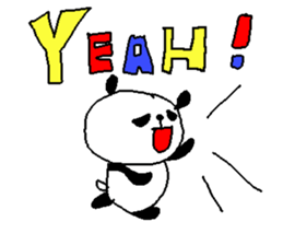 English color font panda stickers. sticker #9382604