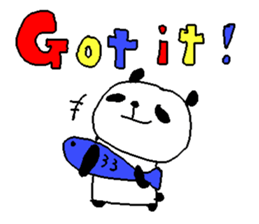 English color font panda stickers. sticker #9382605