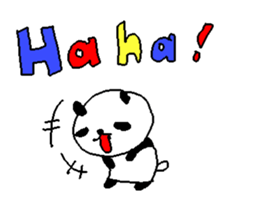 English color font panda stickers. sticker #9382610