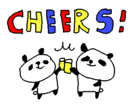 English color font panda stickers. sticker #9382612