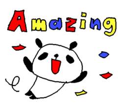 English color font panda stickers. sticker #9382614