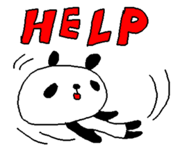 English color font panda stickers. sticker #9382615