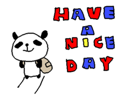 English color font panda stickers. sticker #9382618