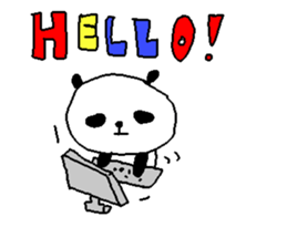 English color font panda stickers. sticker #9382623