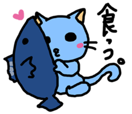 blue cats Sticker sticker #9382713