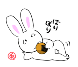 Warm Philosophical Rabbit sticker #9383266