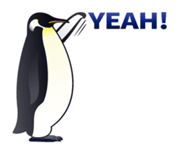 Emperor Penguin the humorous sticker #9384145