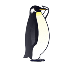 Emperor Penguin the humorous sticker #9384146