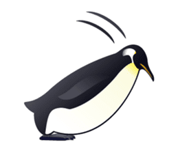 Emperor Penguin the humorous sticker #9384149