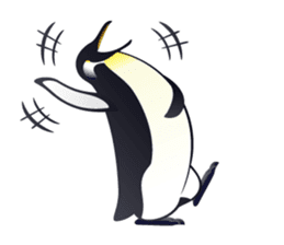 Emperor Penguin the humorous sticker #9384150