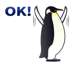 Emperor Penguin the humorous sticker #9384153