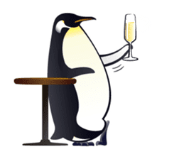 Emperor Penguin the humorous sticker #9384159
