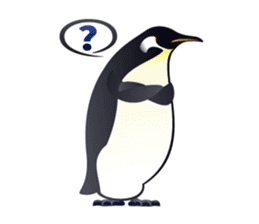 Emperor Penguin the humorous sticker #9384160