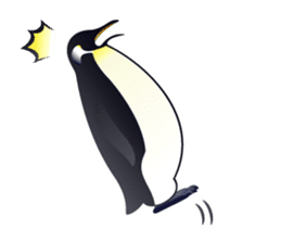 Emperor Penguin the humorous sticker #9384162
