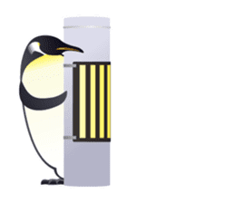 Emperor Penguin the humorous sticker #9384165
