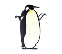 Emperor Penguin the humorous sticker #9384169