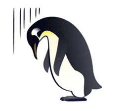 Emperor Penguin the humorous sticker #9384170