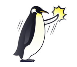 Emperor Penguin the humorous sticker #9384173