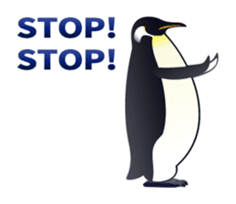 Emperor Penguin the humorous sticker #9384174